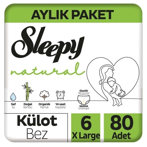 Sleepy Natural Külot Bez X-Large 6 No 80 li
