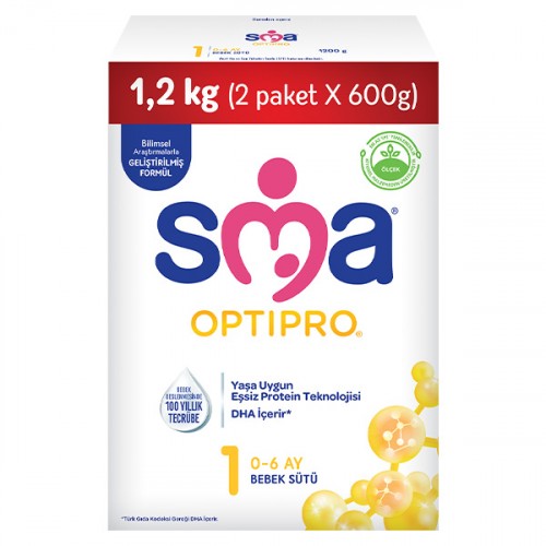 SMA Optipro 1 0-6 Ay Bebek Sütü 1200 gr