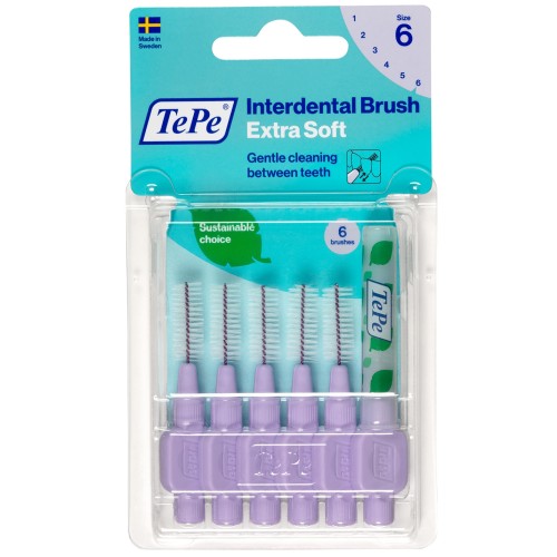 Tepe Arayüz Fırçası Blıster Ekstra Soft Yumuşak Mor 1.1 mm 6 lı