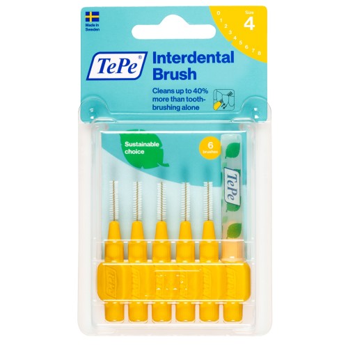 Tepe Blister Arayüz Fırçası 0.7 mm Sarı 6 lı