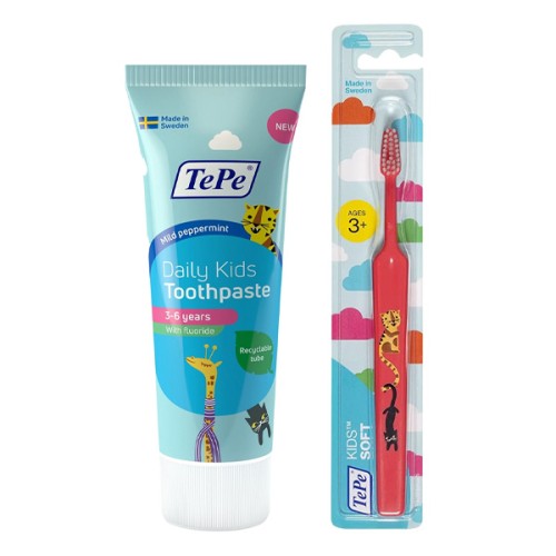Tepe Daily Kids Çocuk Diş Macunu 75ml + Tepe Yumuşak Çocuk Diş Fırçası (3+ Yaş)