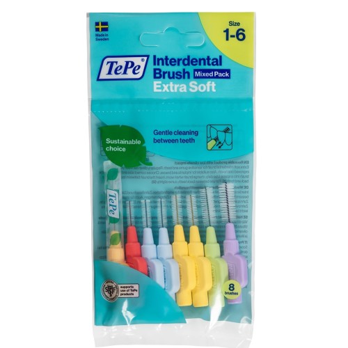 Tepe Interdental Brush Extra X Soft Arayüz Fırçası Karışık 8 li Tepe Interdental Brush Extra X Soft Arayüz Fırçası Karışık 8 li