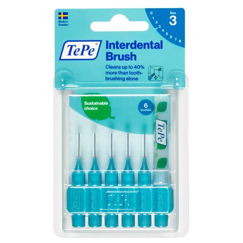 Tepe Interdental Brush Arayüz Fırçası Mavi 0.6 mm 6 lı Tepe Interdental Brush Arayüz Fırçası Mavi 0.6 mm 6 lı