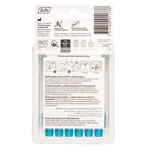 Tepe Interdental Brush Arayüz Fırçası Mavi 0.6 mm 6 lı Tepe Interdental Brush Arayüz Fırçası Mavi 0.6 mm 6 lı