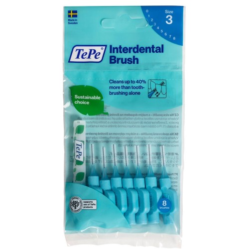 Tepe Interdental Brush Arayüz Fırçası Mavi 0.6 mm 8 li Tepe Interdental Brush Arayüz Fırçası Mavi 0.6 mm 8 li