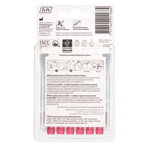 Tepe Interdental Brush Arayüz Fırçası Pembee 0.4 mm 6 lıı
