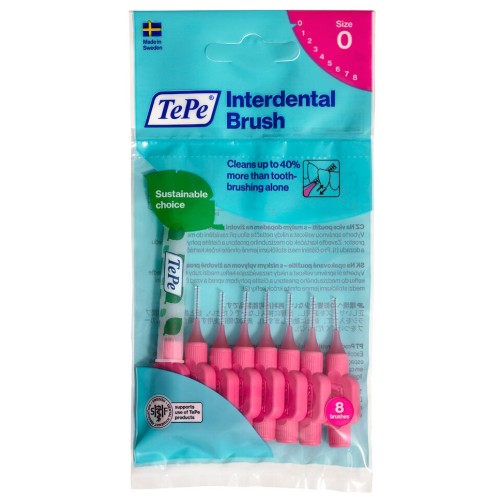 Tepe Interdental Brush Arayüz Fırçası Pembe 0.4 mm 8 li
