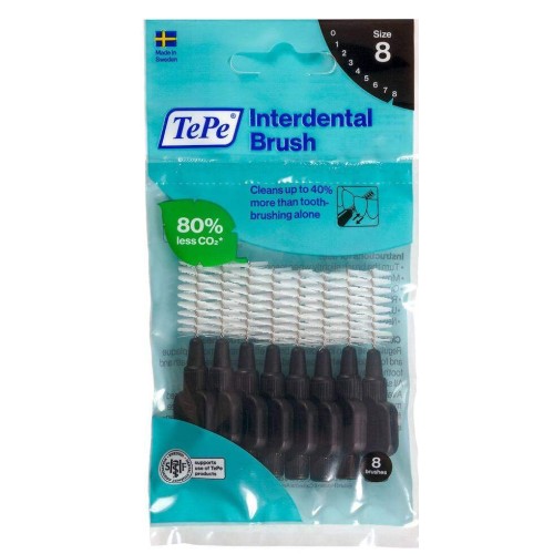 Tepe Interdental Brush Arayüz Fırçası Siyah 1.5 mm 8 li Tepe Interdental Brush Arayüz Fırçası Siyah 1.5 mm 8 li