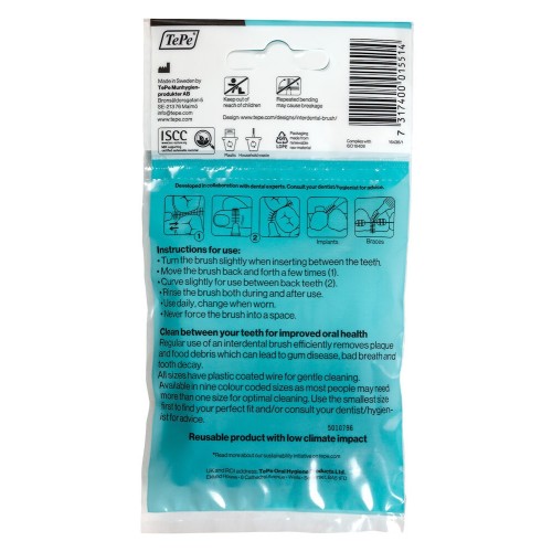 Tepe Interdental Brush Arayüz Fırçası Siyah 1.5 mm 8 li Tepe Interdental Brush Arayüz Fırçası Siyah 1.5 mm 8 li