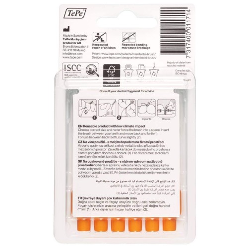 Tepe Interdental Brush Arayüz Fırçası Turuncu 0.45 mm 6 lı