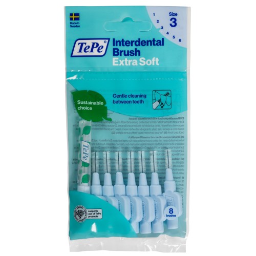 Tepe Interdental Brush Extra X Soft Arayüz Fırçası Mavi 0.6 mm 8 li