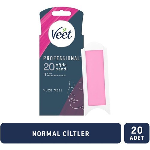 Veet Professional Ağda Bandı Yüz Bölgesi Normal Ciltler İçin 20 li Veet Professional Ağda Bandı Yüz Bölgesi Normal Ciltler İçin 20 li