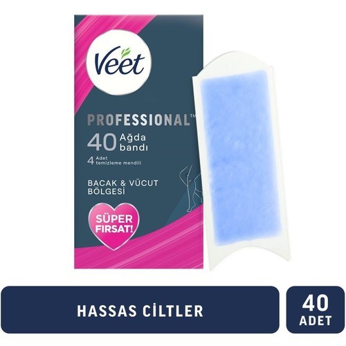 Veet Professional Ağda Bandı Hassas Ciltler İçin 40 lı Veet Professional Ağda Bandı Hassas Ciltler İçin 40 lı