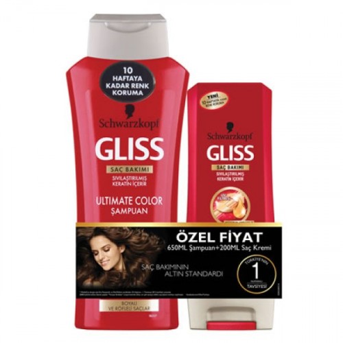 Gliss Ultimate Color Şampuan 650 Ml + Saç Kremi 200 Ml