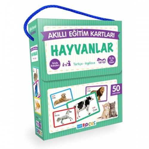 Blue Focus Yayınları Akıllı Eğitim Kartları- Hayvanlar BF133
