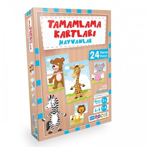 Blue Focus Yayınları Tamamlama Kartları -Hayvanlar BF153