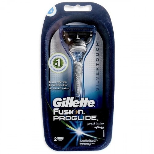 Gillette Fusion ProGlide Silvertouch Tıraş Makinesi (2 Adet Yedek Başlıklı)