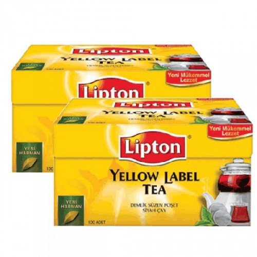Lipton Yellow Label Demlik Poşet Çay 100'lü 320 gr x 2 Adet 