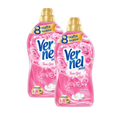 Vernel Max Taze Gül Yumuşatıcı 1440 ml x 2 Adet