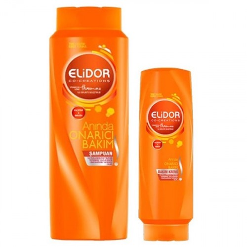 Elidor Şampuan Onarıcı Bakım 550 ml + Saç Kremi Onarıcı Bakım 200 ml