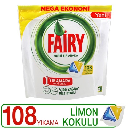 Fairy Hepsi Bir Arada Bulaşık Makinesi Kapsülü 108 li