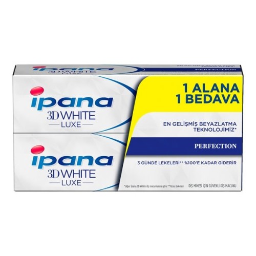 İpana Diş Macunu 3D White Luxe Perfection 75 ml (1 Alana 1 Bedava)