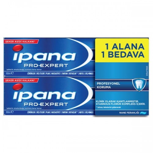 İpana Diş Macunu Profesyonel Koruma Nane Ferahlığı 100 ml (2 li Paket)