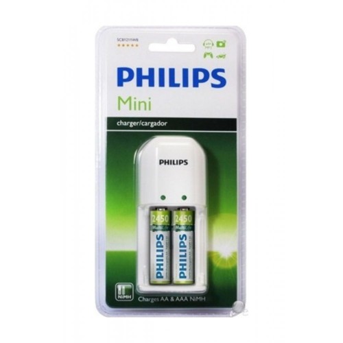 Philips SCB1292WB Şarj Cihazı 2'Li 2450 mAh Şarjlı Pil