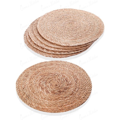 Queen's Kitchen 6 Adet Bambu Rattan El Yapımı Amerikan Servis