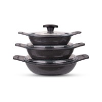 ThermoAD | Pyro Serisi | 6 Parça | Güveç Sahan Set | Gri