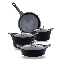 Thermoad | Tencere Seti | Pyro Serisi | 7 Parça | Gri