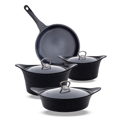 Thermoad | Tencere Seti | Pyro Serisi | 7 Parça | Gri