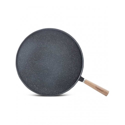 Thermoad | Gözleme Tavası | 36 cm Ahşap Saplı | Gri