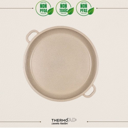 Thermoad | Gözleme Tavası | Kendinden Saplı | Vizon | 36cm