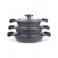 ThermoAD Granit 3'lü Sahan Seti - Gri