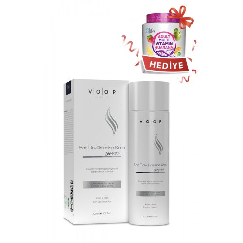 Voop Saç Dökülmesine Etkili (Anti Hairloss) Şampuan 200 ml + Hediye