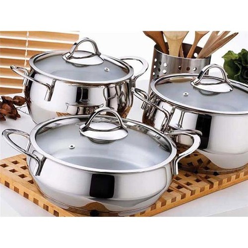 Gülsan Gizem 6 Parça Çelik Tencere Seti