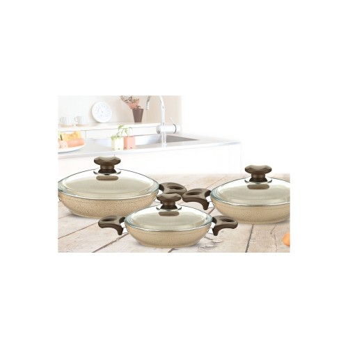 Gülsan Safran Granit Sahan Set 18-20-22 Cm