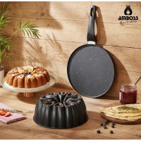 Amboss 2 Parça 26 cm Döküm Kek Kalıbı Krep Tava Seti