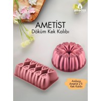 Amboss Ametist 2 Parça Döküm Kek Kalıbı ( Kırmızı )