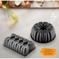 Amboss Ametist 2'li Döküm, Yanmaz Yapışmaz Döküm Kek Kalıbı