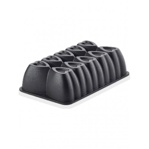 Amboss Ametist Titanyum Kaplama Döküm Baton Kek Kalıbı - Siyah