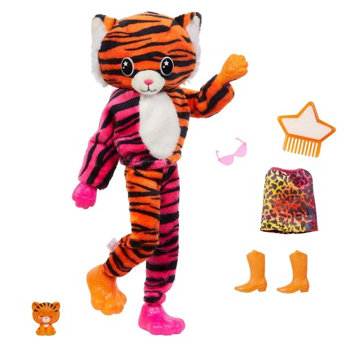 Barbie Cutie Reveal Bebekler Barbie Tropikal Orman Serisi Kaplan HKP99