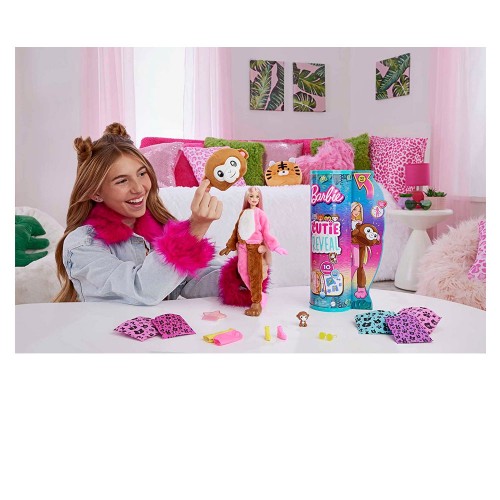 Barbie Cutie Reveal Bebekler Barbie Tropikal Orman Serisi Maymun HKR01 Barbie Cutie Reveal Bebekler Barbie Tropikal Orman Serisi Maymun HKR01