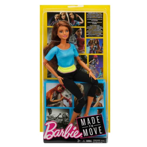 Barbie Sonsuz Hareket Bebeği, Kumral - Siyah Taytlı DJY08