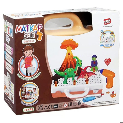 Birlik Oyuncak 3D Stem Eğitici Matkap Seti Dinazorlar