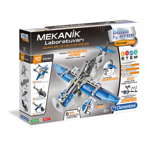 Clementoni 64996 Mekanik Laboratuvarı Uçaklar ve Helikopterler