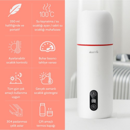Deerma DEM-DR35S Dijital Isı Ayarlı Elektrikli Termos