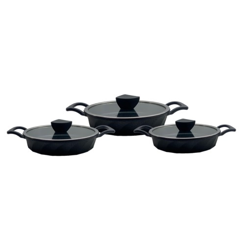 Amboss Vento 6 Parça Titanyum Kaplama Sahan Seti 18-20-22 cm