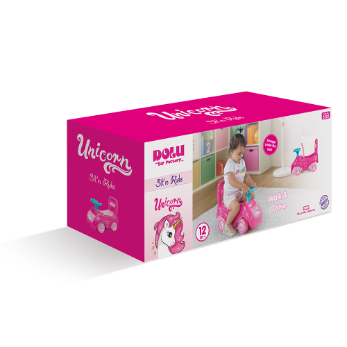 Dolu Unicorn Bingit Pedalsız Araba Pembe 2522 Dolu Unicorn Bingit Pedalsız Araba Pembe 2522